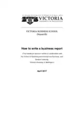 How to Write Business Report Template