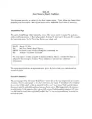Short Business Report Guidlines Template
