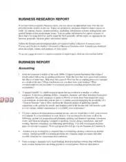 Simple Business Research Report Template