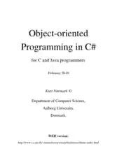 Free Download PDF Books, Object Oriented Programming In C# For C And Java Programmers