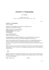 Free Download PDF Books, Practical C++ Programming