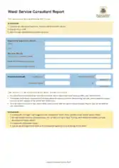Ward Service Consultant Report Form Template