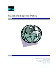 Free Download PDF Books, Corporate Travel and Expense Policy Report Template