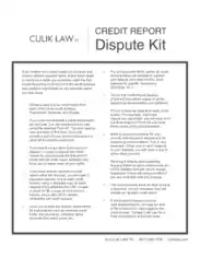 Free Download PDF Books, Credit Report Dispute Kit Template