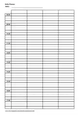 Free Download PDF Books, Daily Planner Template
