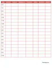 Daily Schedule Printable Free Template