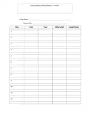 Editable Monthly Work Schedule Template