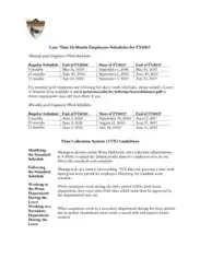 Employee Monthly Work Schedule Template