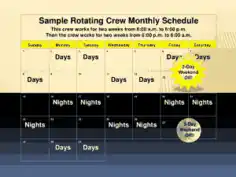 Rotating Crew Monthly Schedule Template