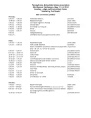 School Annual Conference Schedule Template