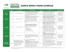 Simple Weekly Work Schedule Template