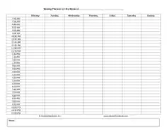 Free Download PDF Books, Weekly Planner Schedule Template