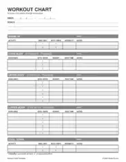 Workout Schedule Chart Template