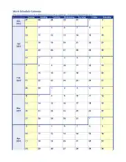 Blank Work Schedule Calendar Template
