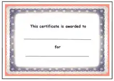 Free Download PDF Books, Kids Award Certificate Red and Blue Border Template
