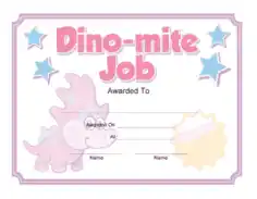 Job Award Certificate Template