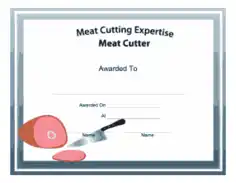 Free Download PDF Books, Meat Cutter Award Certificate Template