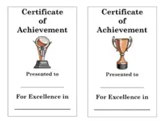Excellence Achievement Certificate Template