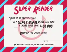 Super Reader School Certificate Achievement Template