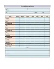 Free Download PDF Books, Annual Expense Report Template
