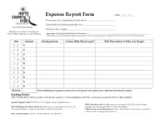 Free Download PDF Books, Sample Expense Report Form Template