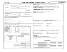 Free Download PDF Books, Travel and Business Expense Report Template