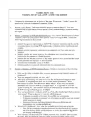 Evaluation Committee Report Template