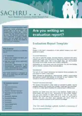 How To Write A Evaluation Report Template