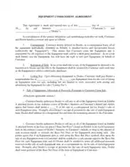 Equipments Consignment Agreement Template