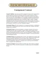 Example Consignment Contract Template