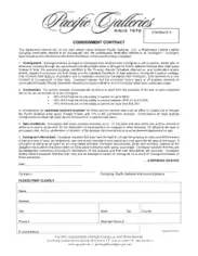 Pacific Galleries Consignment Contract Template