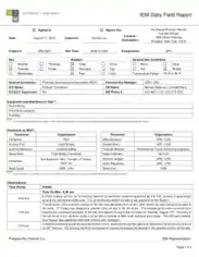 Construction Daily Field Report Sample Template