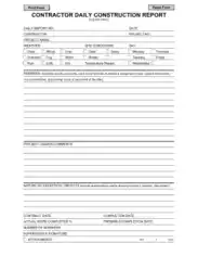 Construction Daily Work Report Template