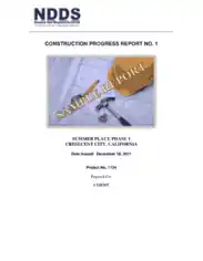 Construction Progress Report No.1 Template
