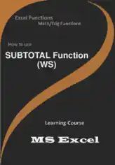 Free Download PDF Books, SUBTOTAL Function _ How to use in Worksheet