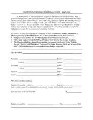 Free Download PDF Books, Club Sports Budget Proposal Form Template
