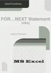 Free Download PDF Books, Excel FOR NEXT Statement _ How To Use In VBA