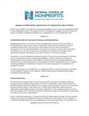 Confidentiality Agreements for Information about Clients Template