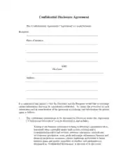 Confidentiality Disclosure Agreement Template