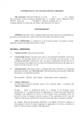 Confidentiality Generic Non Disclosure Agreement Template