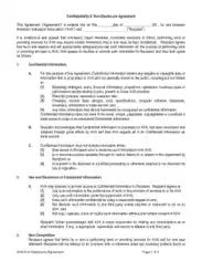Confidentiality Sample Non Disclosure Agreement Template