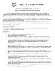 Data Use and Confidentiality Agreement Template