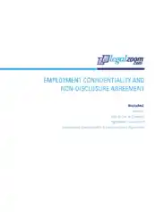 Employee Confidentiality Agreement Free Template