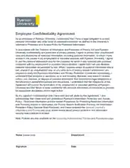 Free Download PDF Books, Employee Confidentiality Agreement Template
