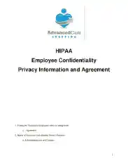 Employee Confidentiality Privacy Agreement Template