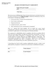Free Board Confidentiality Agreement Template