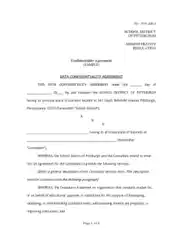 Free Download PDF Books, Organization Data Confidentiality Agreement Template