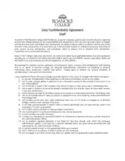 Staff Data Confidentiality Agreement Template