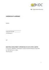 Tender Legal Confidentiality Agreement Template