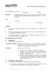 Free Download PDF Books, University Staff Confidentiality Agreement Template